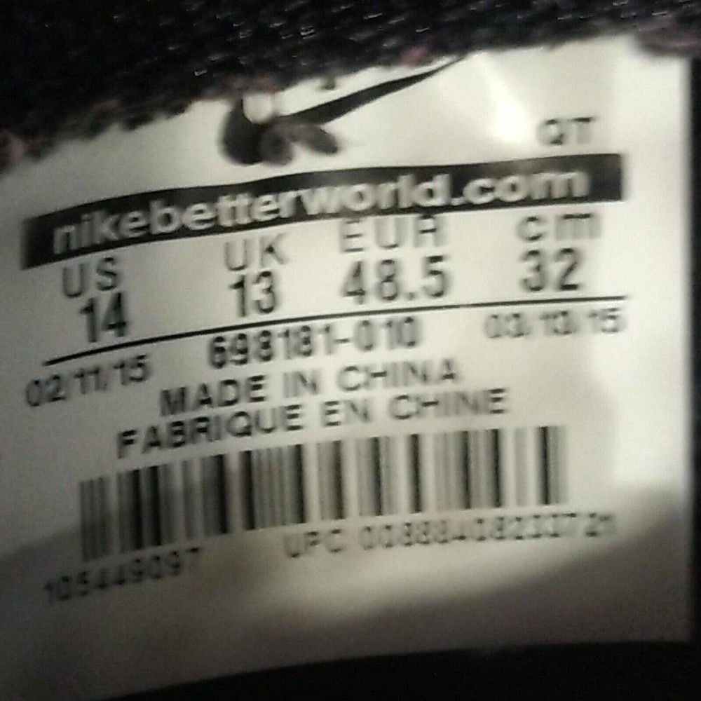 Nike Mens Flyknit Lunar III 698181-010 Black Oreo Running Shoes Sneakers Size 14 - Picture 12 of 12